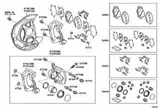 FRONT DISC BRAKE CALIPER & DUST COVER 1